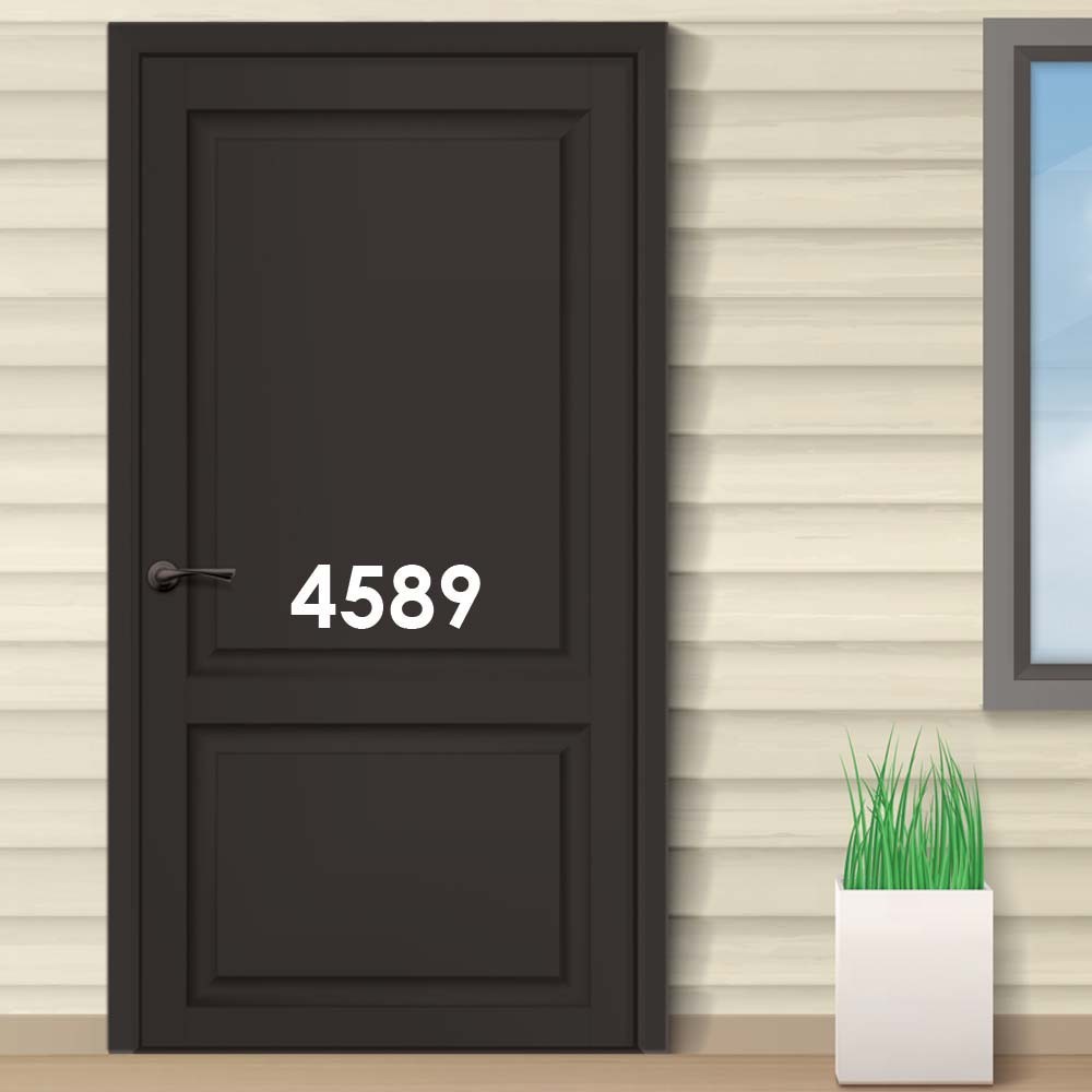 Set of 2-Classic Mailbox Numbers Vinyl Decal, Mailbox Number Stickers – 3 inch