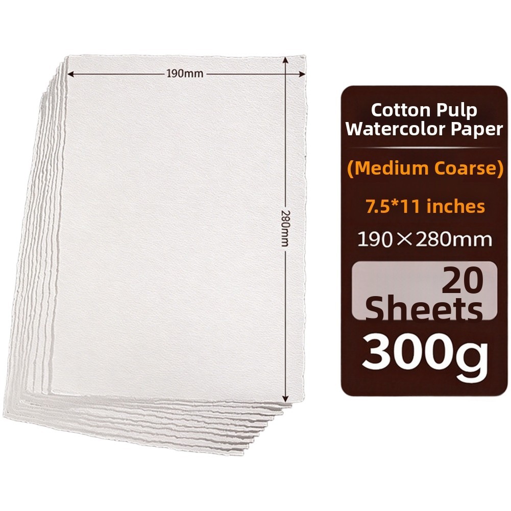 300g Cotton Art Paper Multiple Sizes A6/5/4 4x6in 5x7in 6x8in 7.5x11in