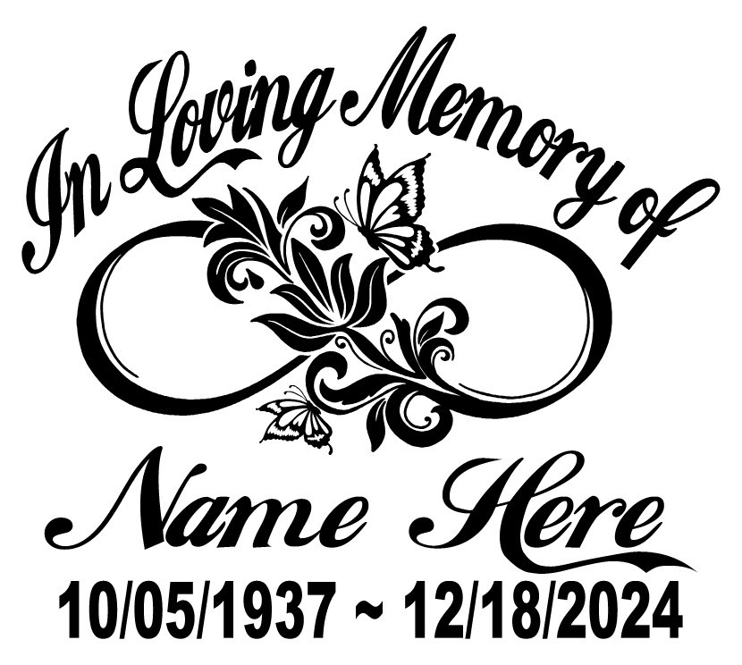 In Loving Memory Decal Infinity Heart Forever Butterfly Car Window Vinyl Sticker