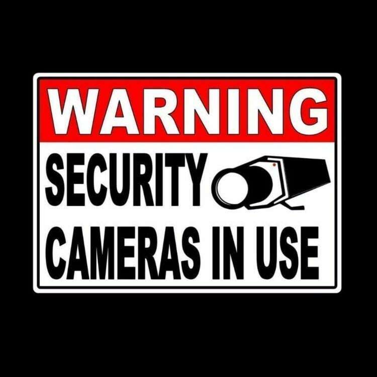 Warning security cameras in use video surveillance sign Sign / Decal ms001 /