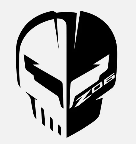 Jake Skull C8.R Racing Corvette Stingray Z06 Punisher Vinyl Decal Die Cut