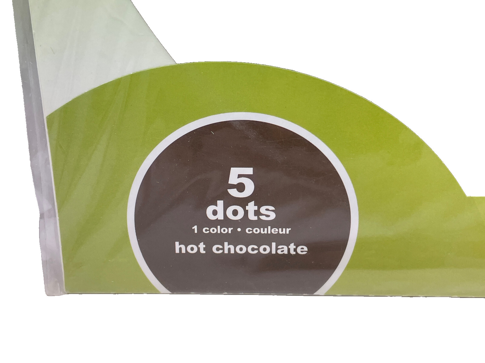 Wall Pops! 13" five large Dots self-stick removeable decals, "hot chocolate"