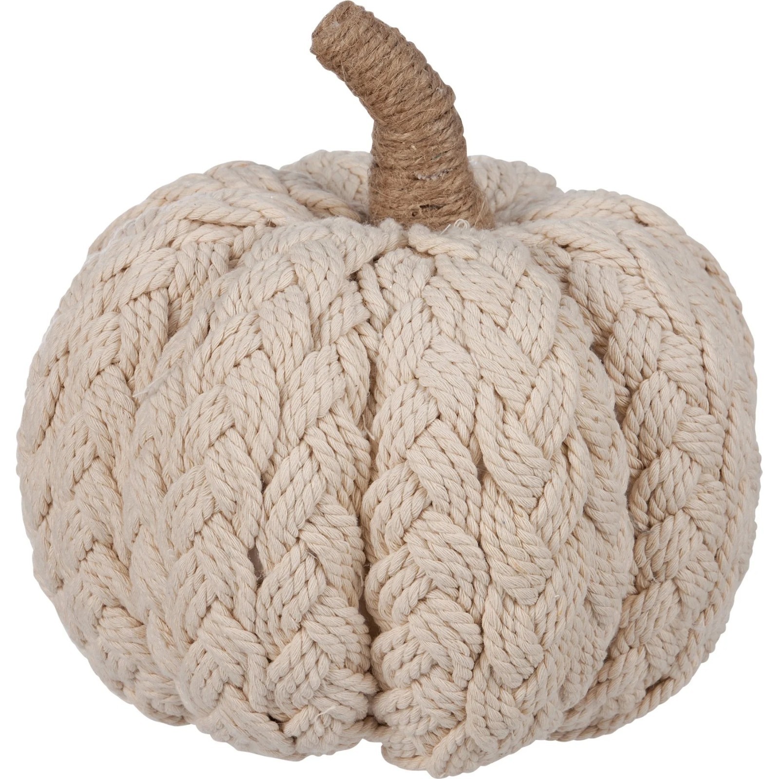 Primitives By Kathy Cream Braided Pumpkin 7.75" Diameter x 7.75" NEW