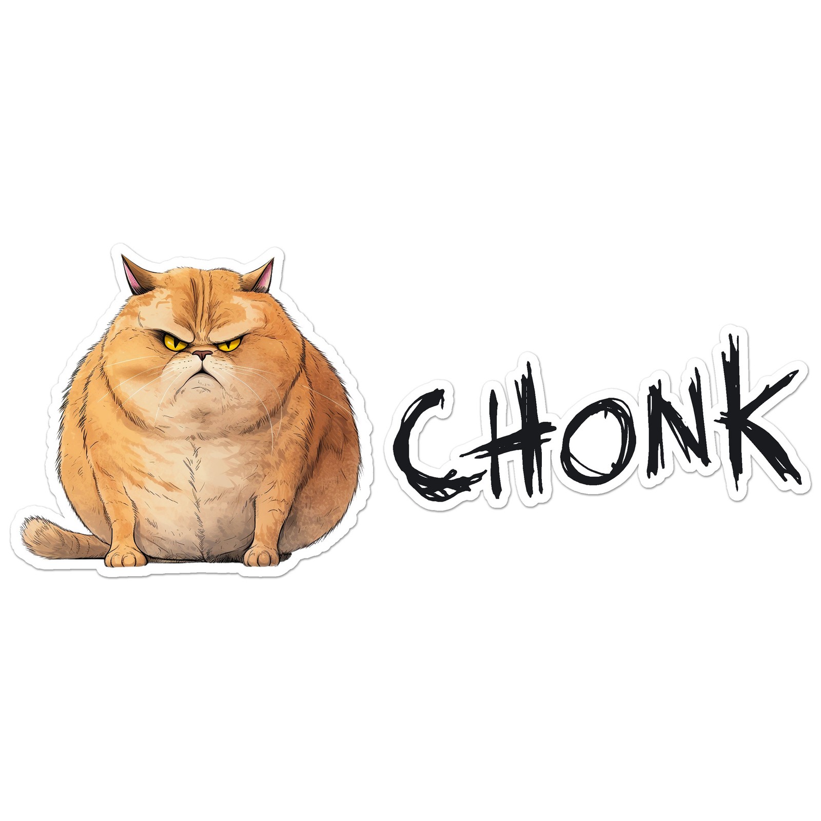 Chonk Fat Cat – Vinyl Decal Sticker – Car Window Laptop – ebn12363