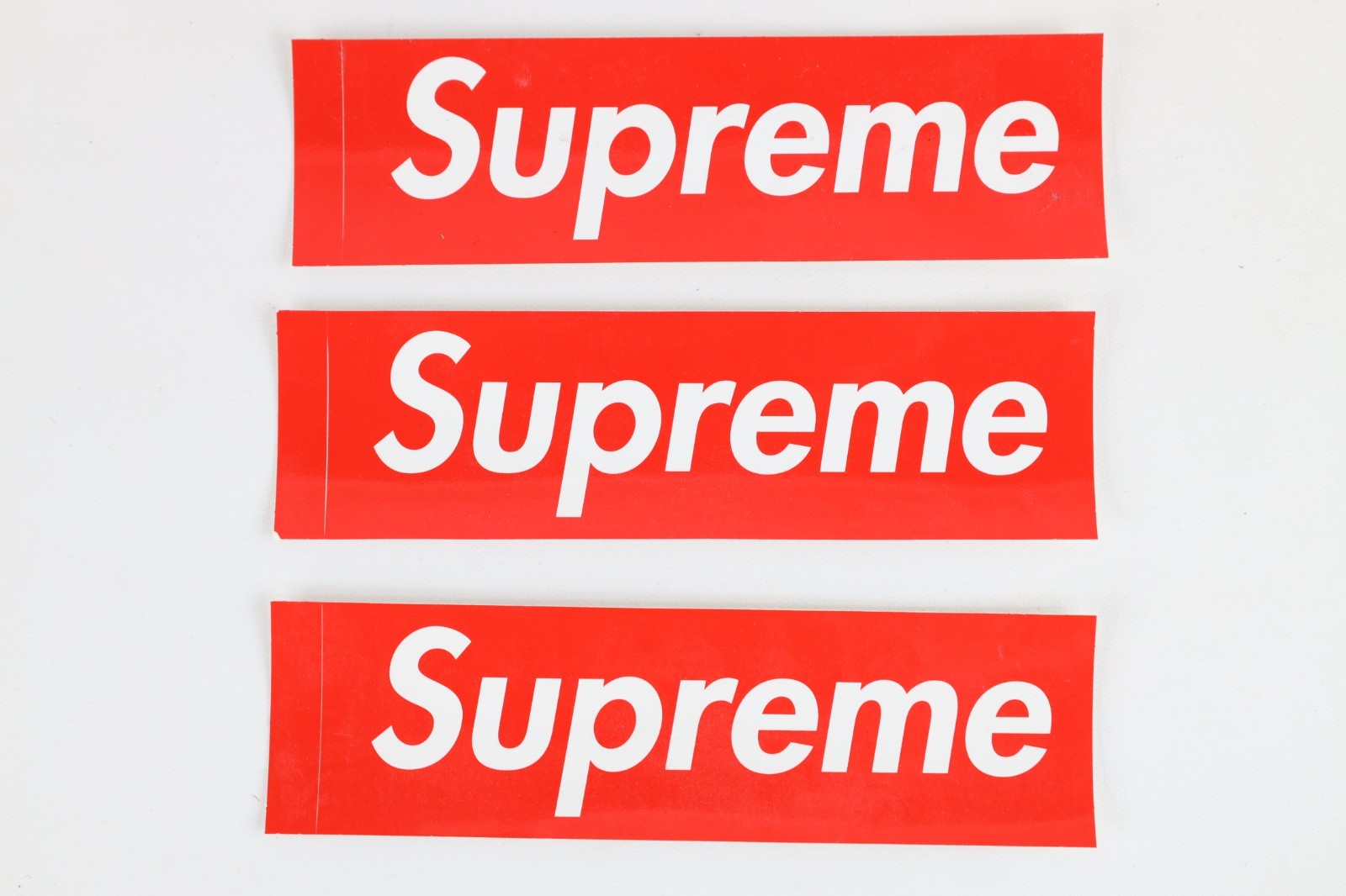 New Authentic Lot of 3 Supreme Box Logo Streetwear Bumper Stickers Stickers Red