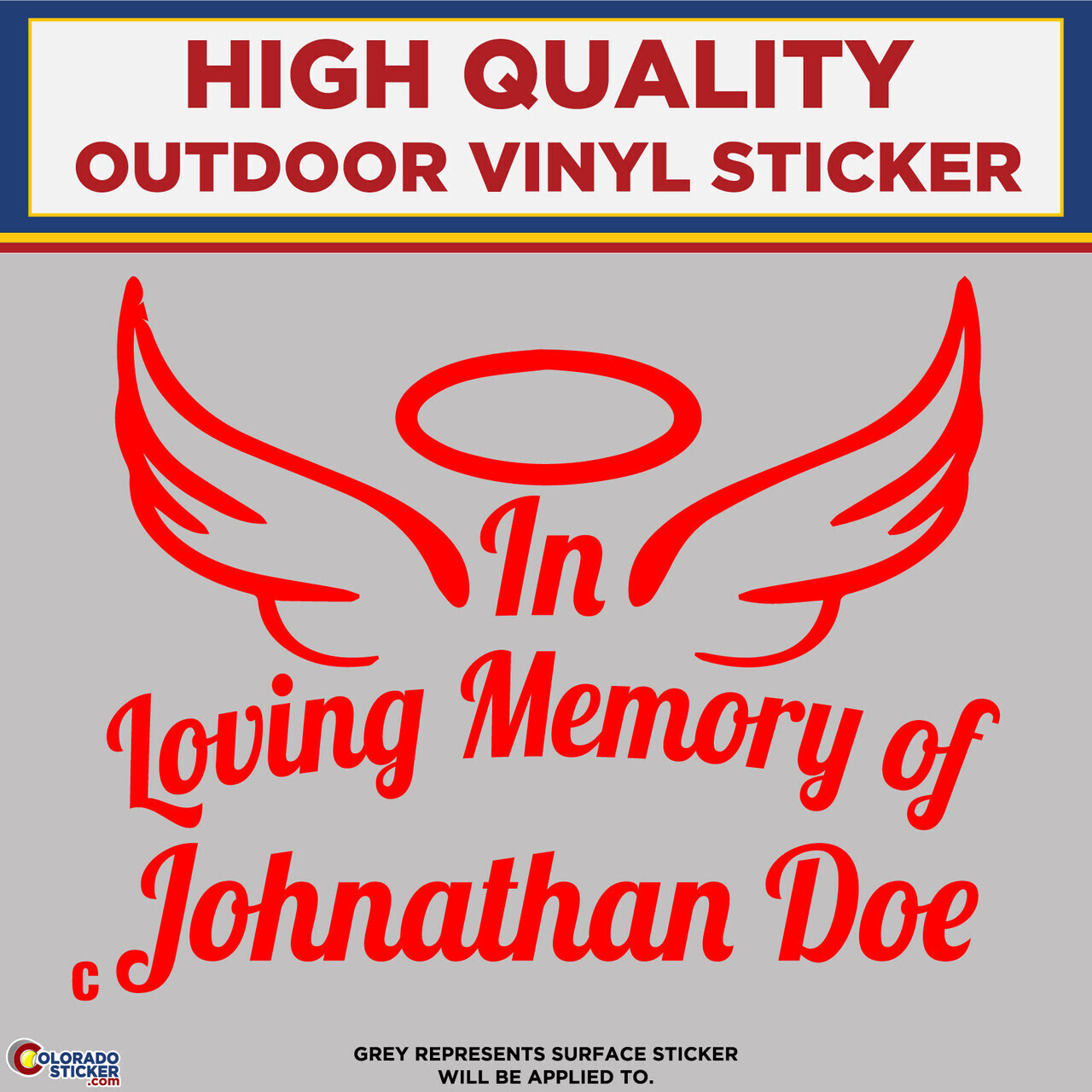 In Loving Memory – C, High Quality Die Cut Vinyl Sticker Decals