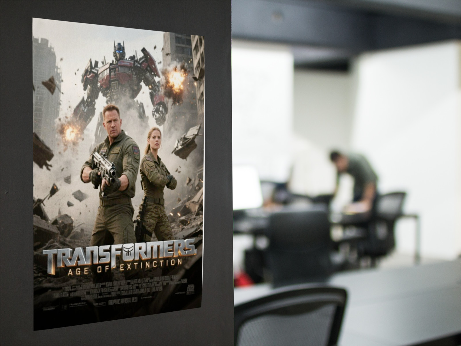 Giant Robot Action Movie Style Wall Vinyl Decal Poster Removable Adhesive
