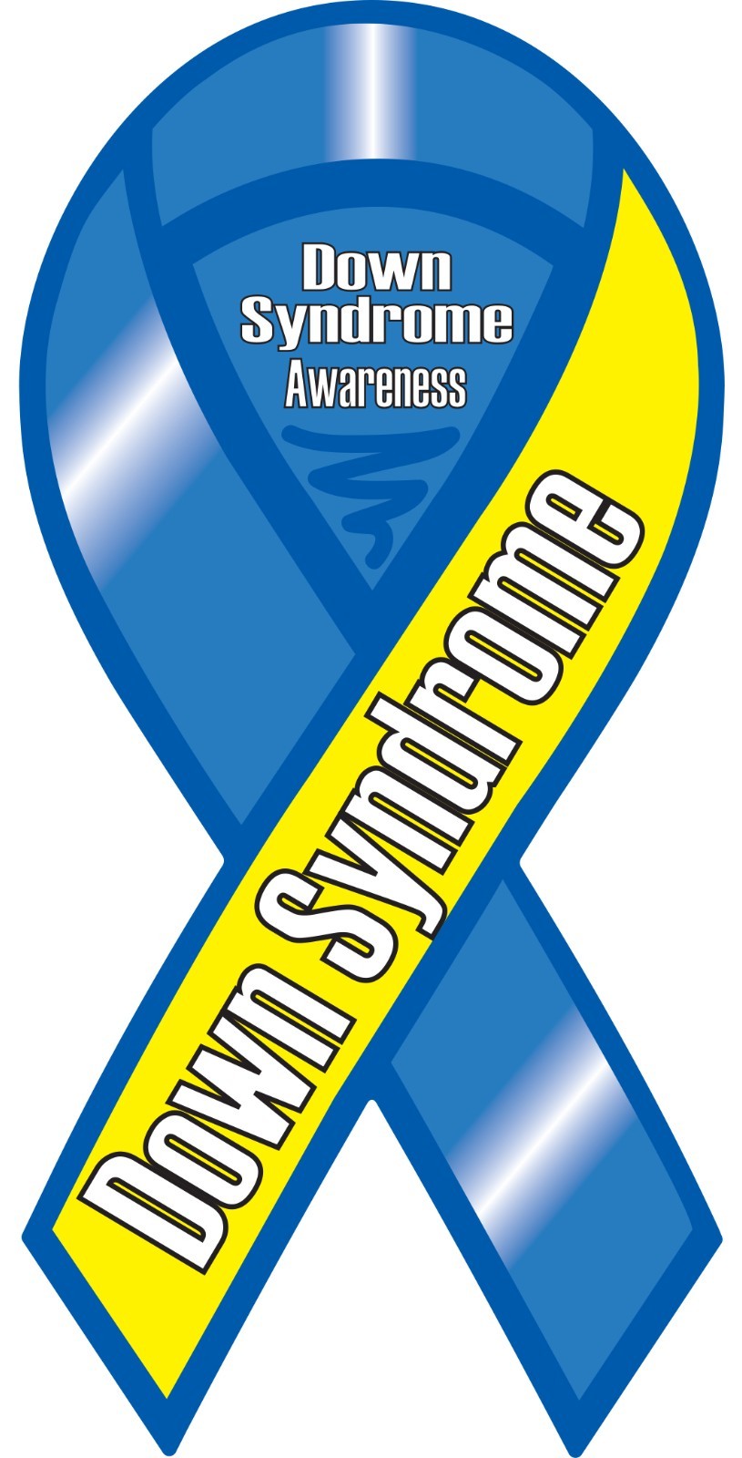 Down Syndrome Awareness Ribbon Vinyl Decal Sticker Choose Size Support Down's