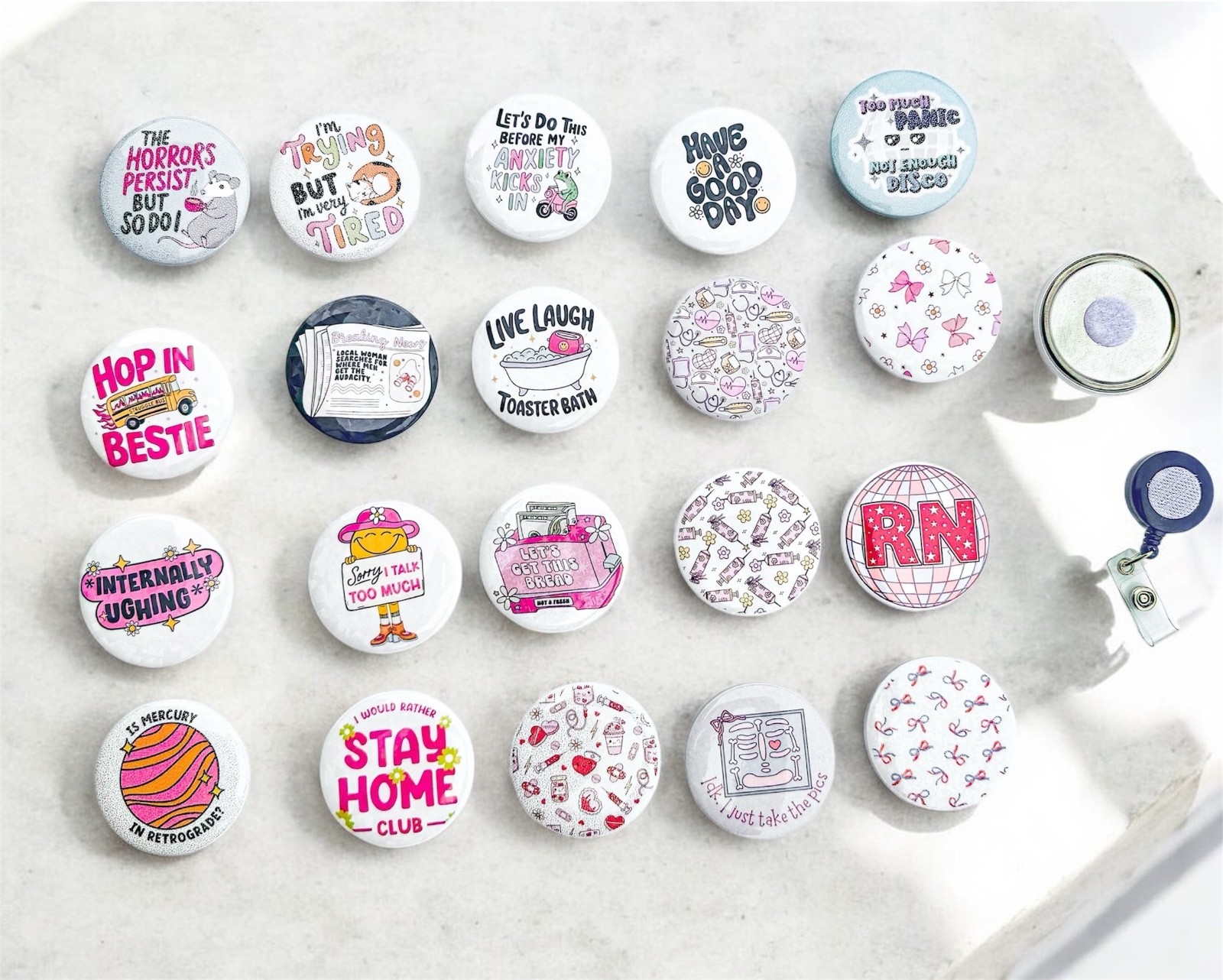 Custom Badge Reel Topper Interchangeable & Hand Pressed After You Send Photo