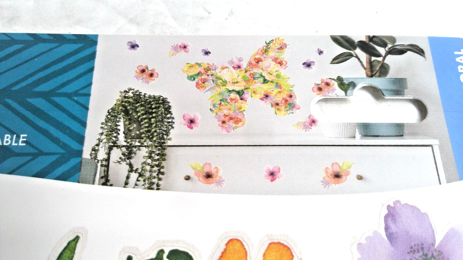 Jumbo Watercolor Floral Wall Decals 14 Pc Removable Peel Stick Main Street NEW