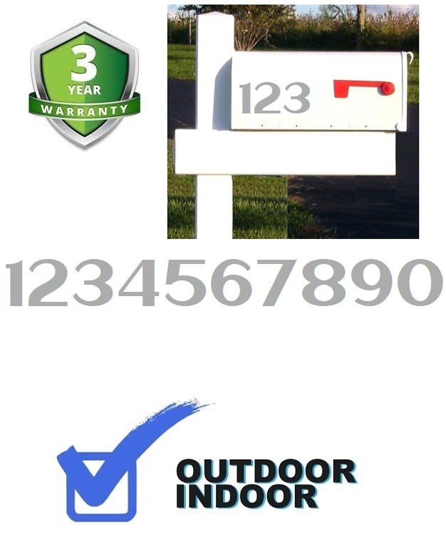 Lot of 40 White,Black, Silver Vinyl Mailbox,Tool Box,Locker Numbers Haarlem BOLD