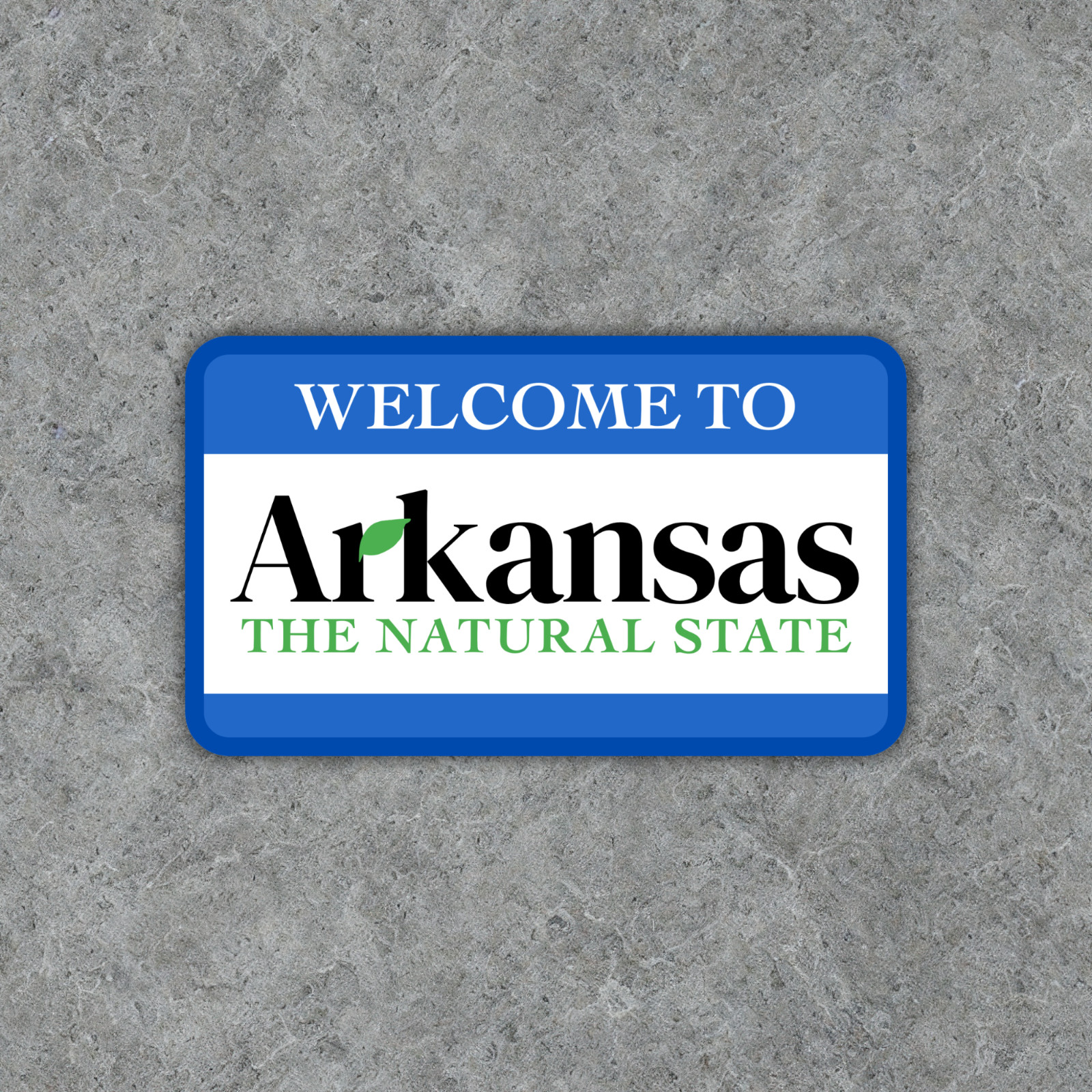 Welcome to Arkansas Sticker The Natural State Vinyl Decal Waterproof Travel