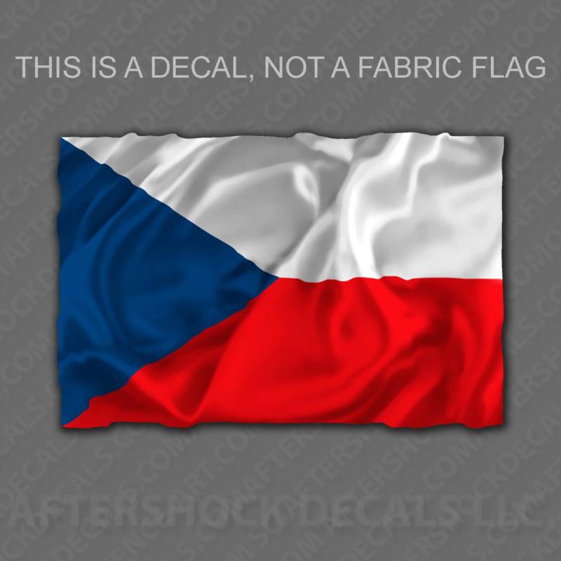 Czech Republic Flag Decal Bumper Sticker