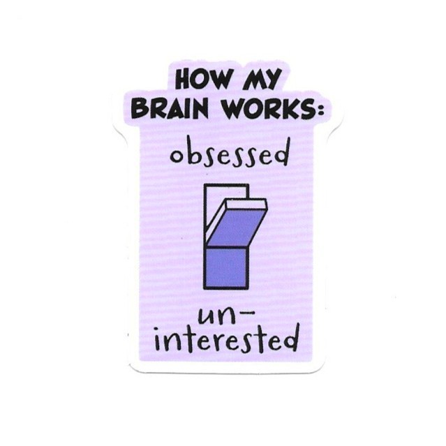How My Brain Works Vinyl Sticker Funny Neurodivergent ADHD Humor Gift