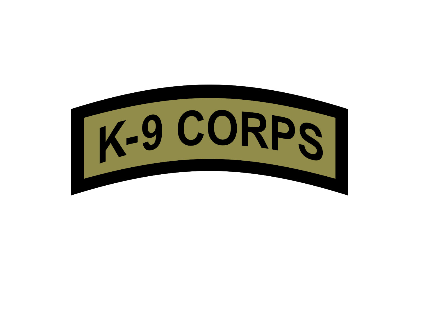U.S. Army K-9 Corps Tab Car Vinyl Window Decal/Sticker Olive/Black