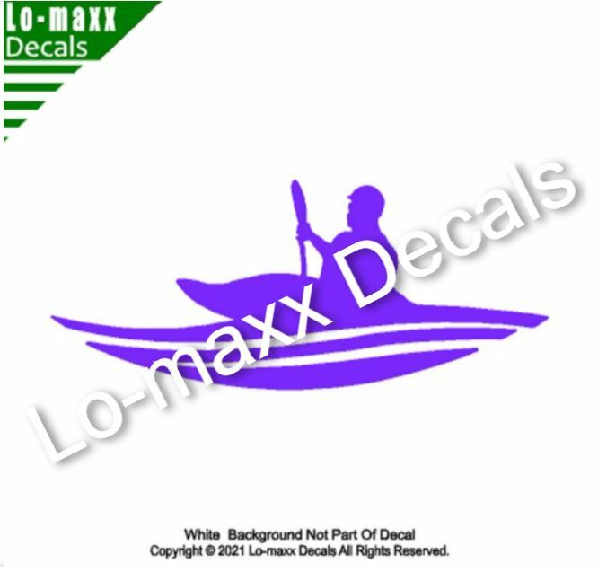 Whitewater Kayaker River Kayaking Original Lo-maxx Design Die Cut Vinyl Decal