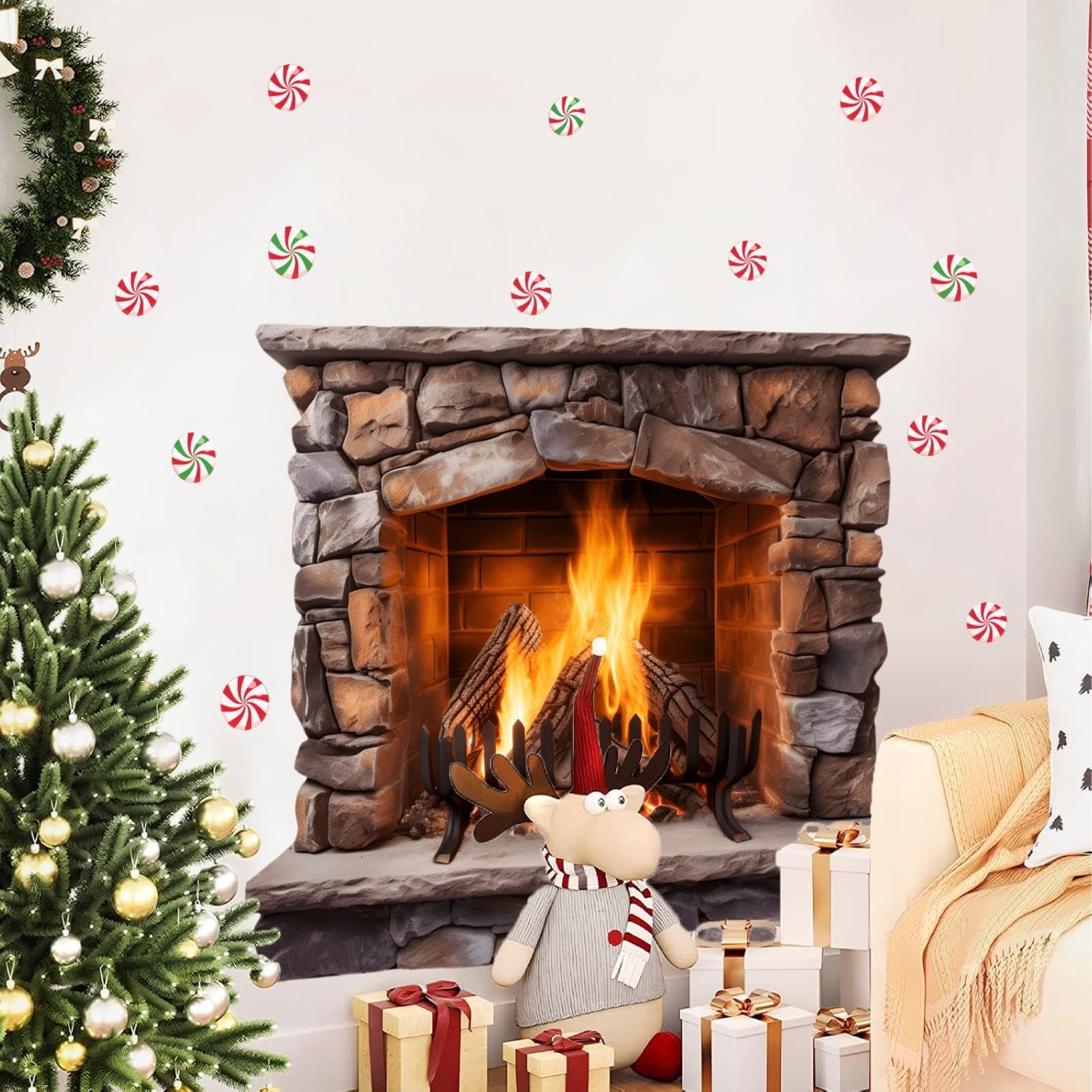 Large Christmas Wall Decals Christmas Wall Decoration Vinyl Sticker Peel and …