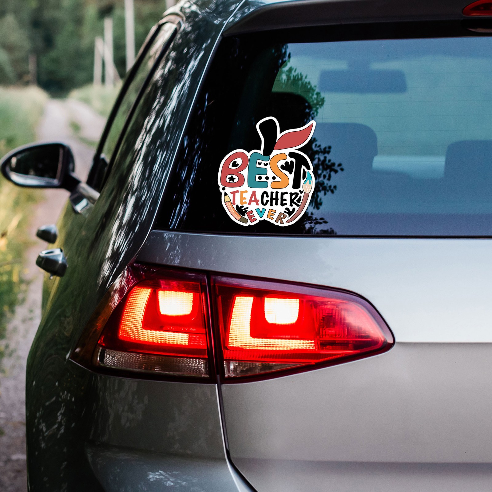 Best Teacher Apple – Vinyl Decal Sticker – Car Window Laptop – ebn7720