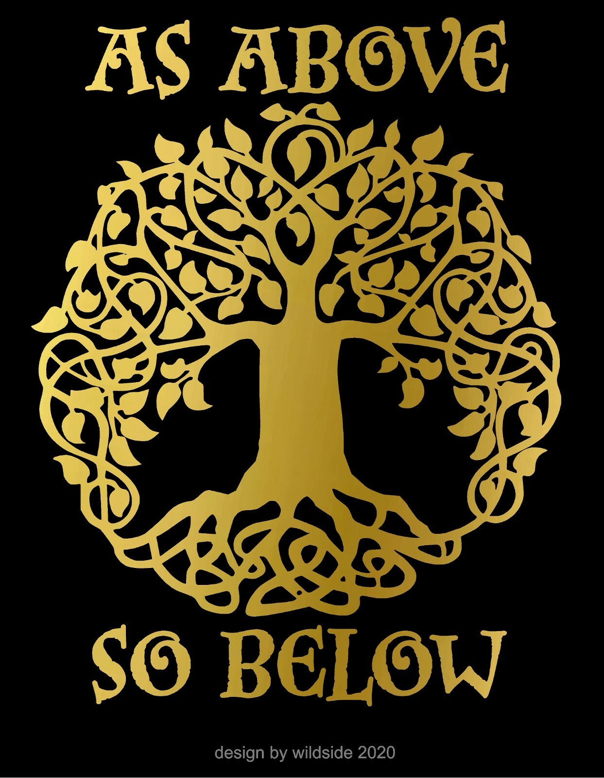 Tree Of Life Decal As Above So Below Wiccan Pagan car laptop vinyl sticker