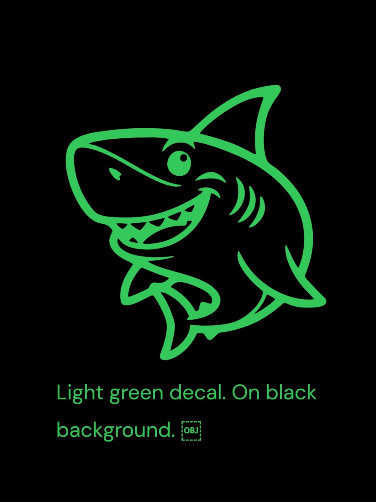 Happy Shark Ocean Decal for car Windows Laptops most Smooth Surfaces