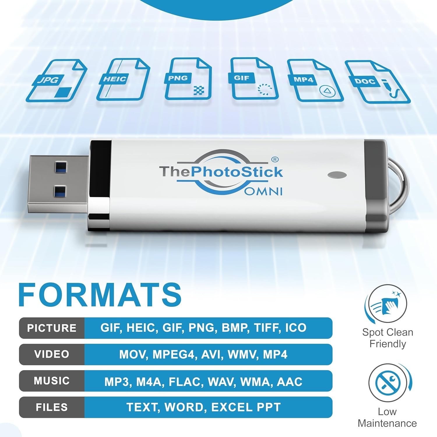 Omni 32GB Memory Stick & USB Flash Drive – Photo & Video Backup f