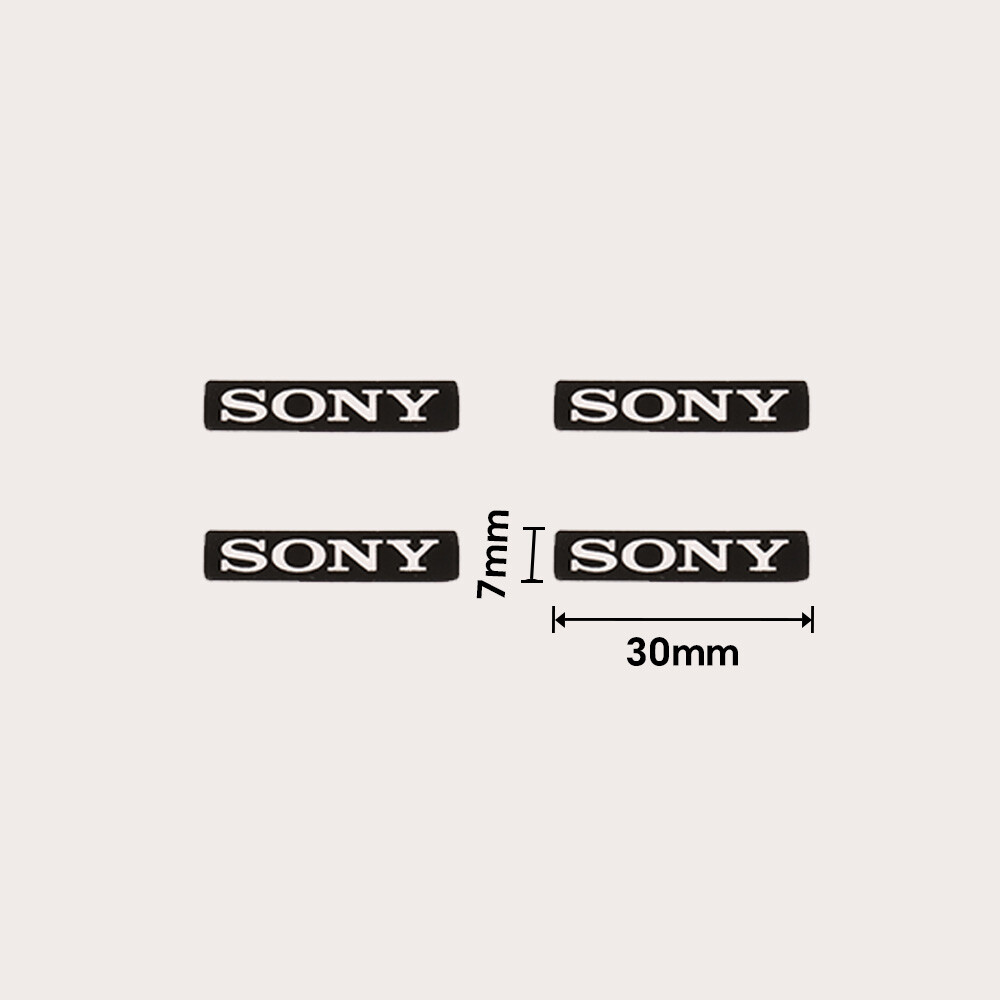 4Pcs Hard plastic Sticker SONY replacement Badge Logo Camcorder DIY Decoration