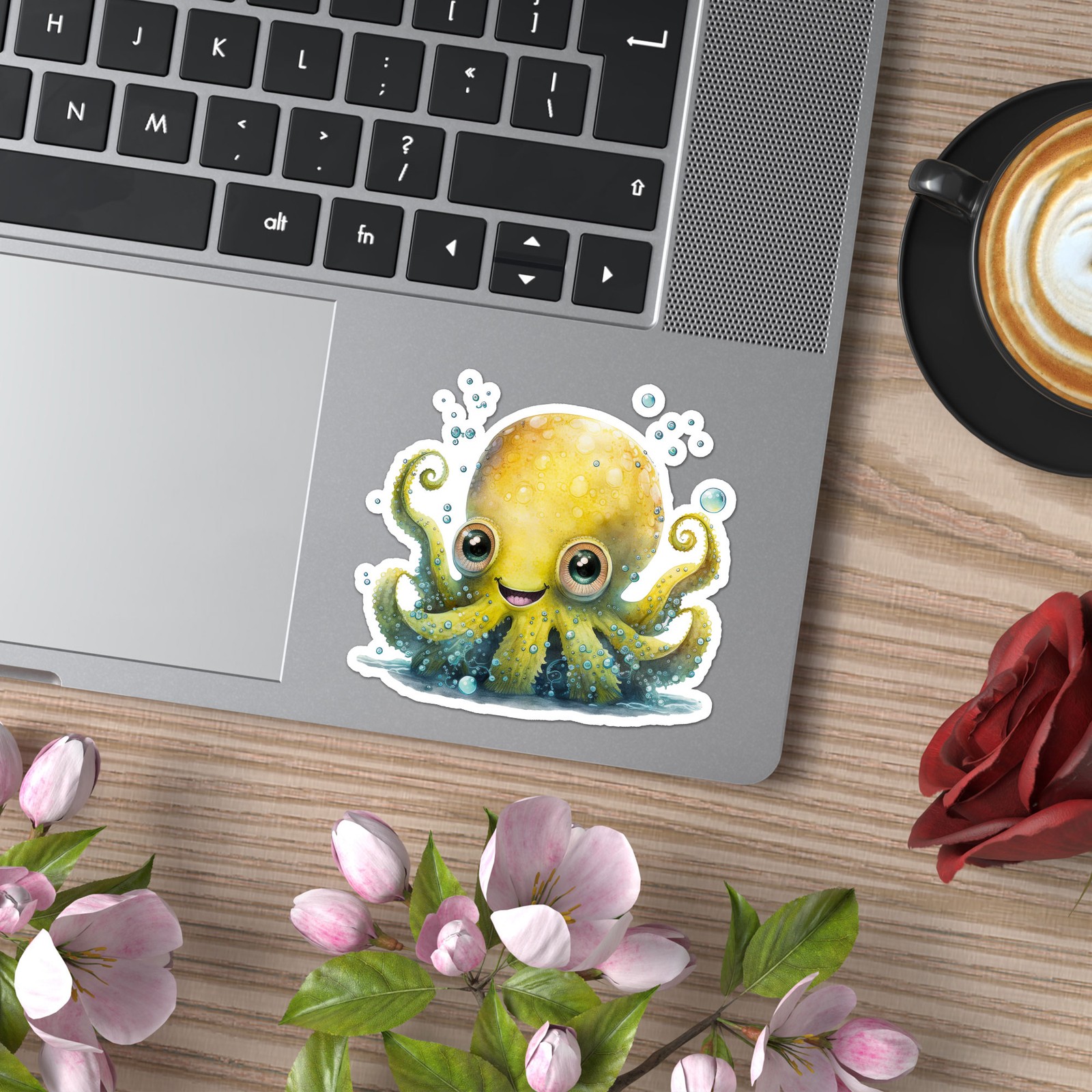 Cute Octopus – Vinyl Decal Sticker – Car Window Laptop – ebn9394