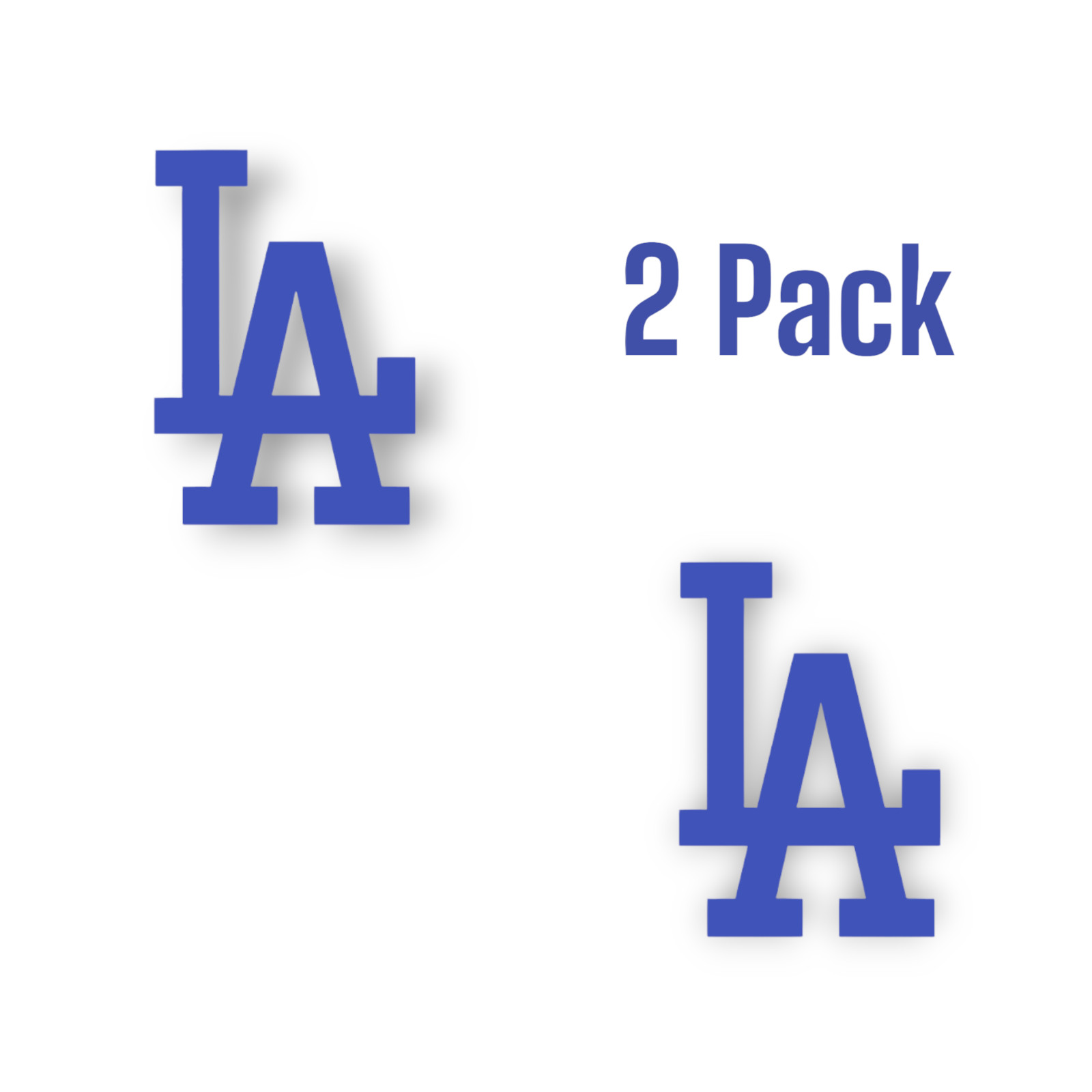 2 Pack – Dodgers Baseball 3" LA Die-Cut Vinyl Decal Sticker | 6 Year Durability
