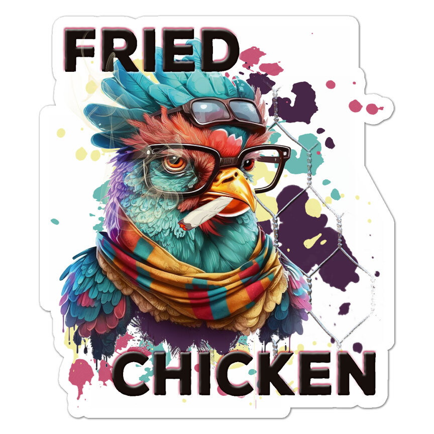 Fried Chicken Weed, Vinyl Decal Sticker, Indoor Outdoor, 3 Sizes, #9308
