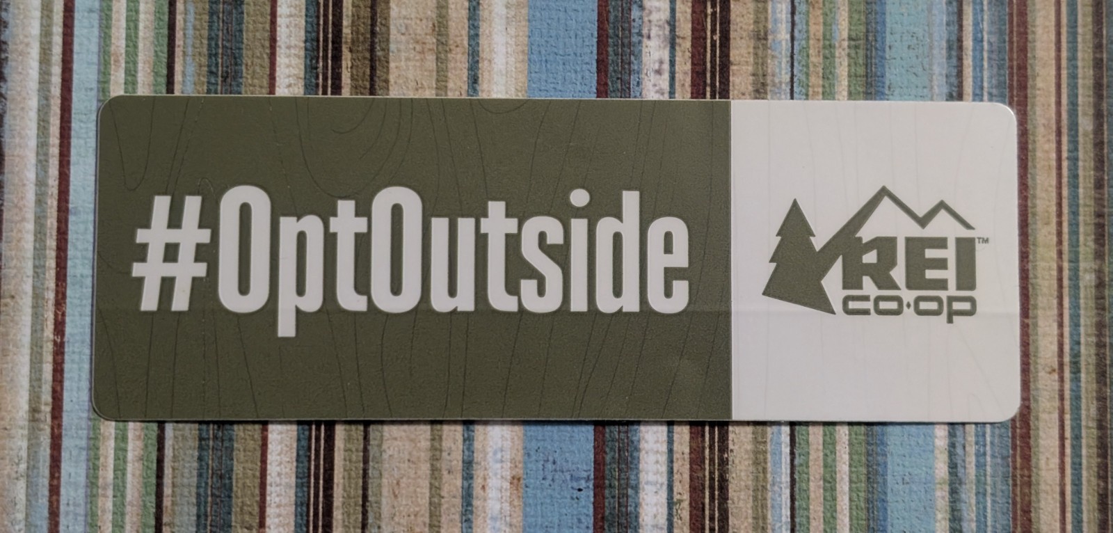 REI Co-op Opt Outside Rectangular Sticker #OptOutside Outdoor Camping Lifestyle