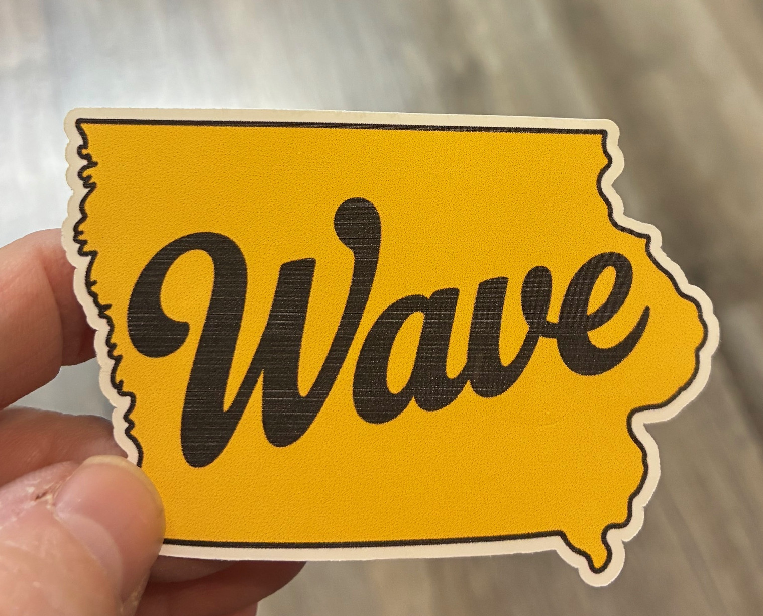 Iowa Black Gold Wave To the Kids University of Iowa Sticker Decal