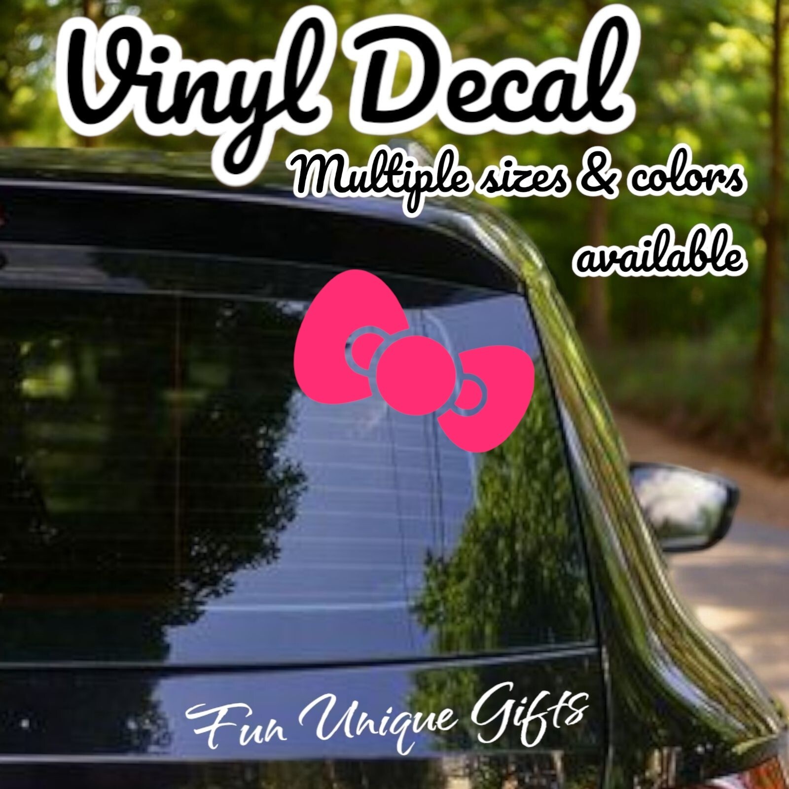 Hello Kitty Bow Vinyl Decal Sticker -Multiple Colors & Sizes- FREE SHIPPING