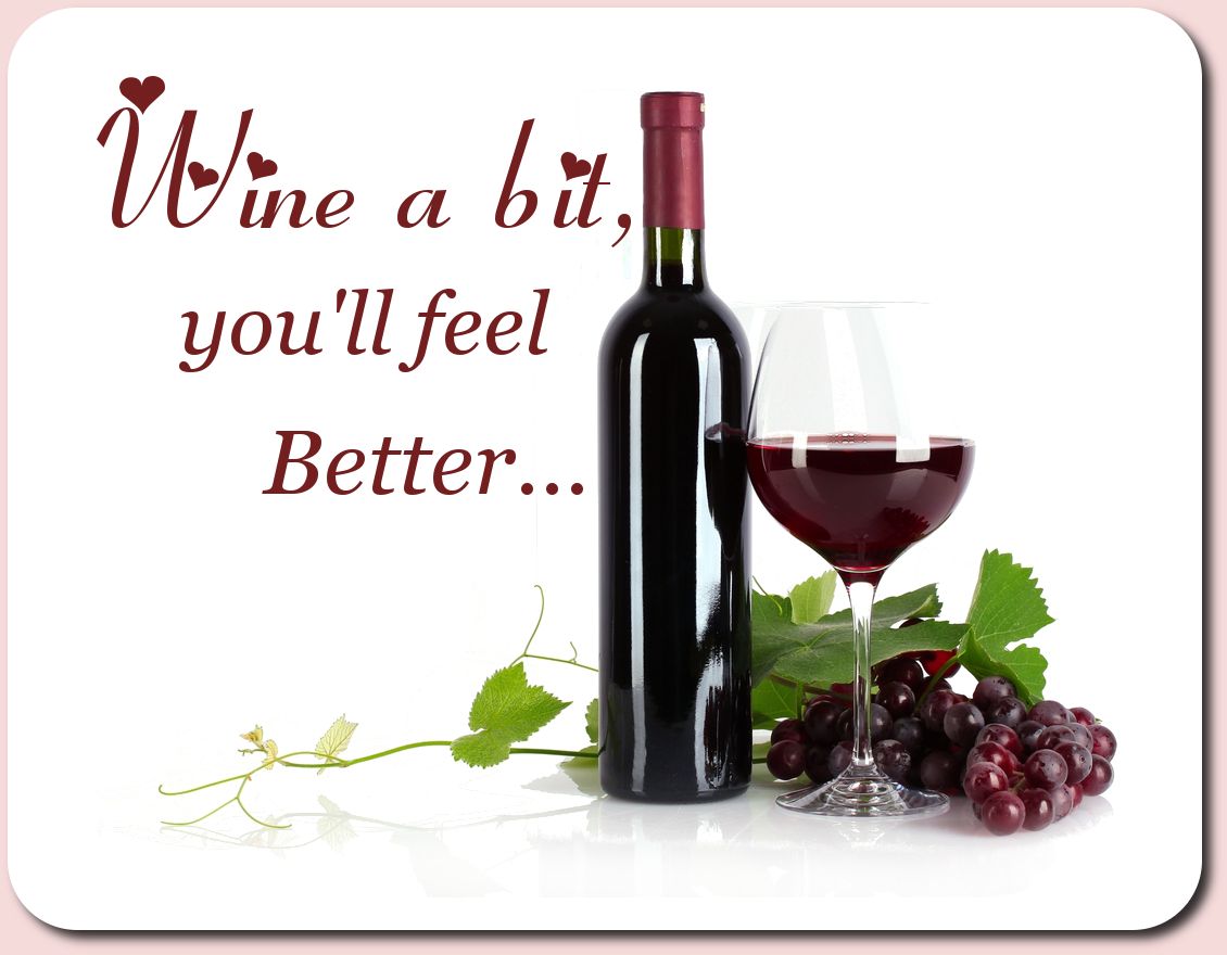 Wine a bit – College Dorm/Home/Office 8.5X11 Laminated Magnetic Sign/Poster