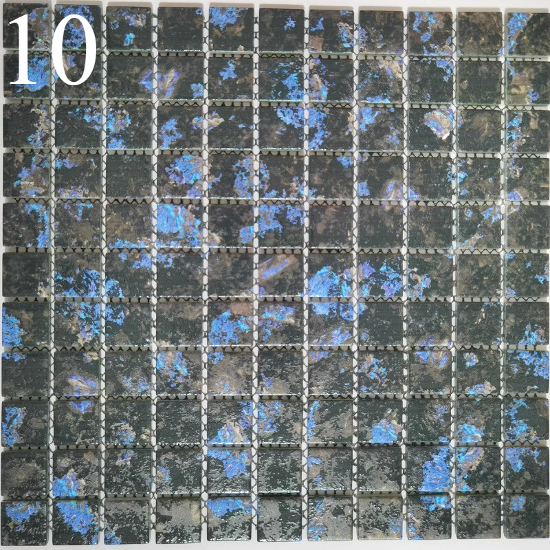 1pcs Self-adhesive Glass Mosaic Tile Sticker Retro Wall Background Decor Sticker