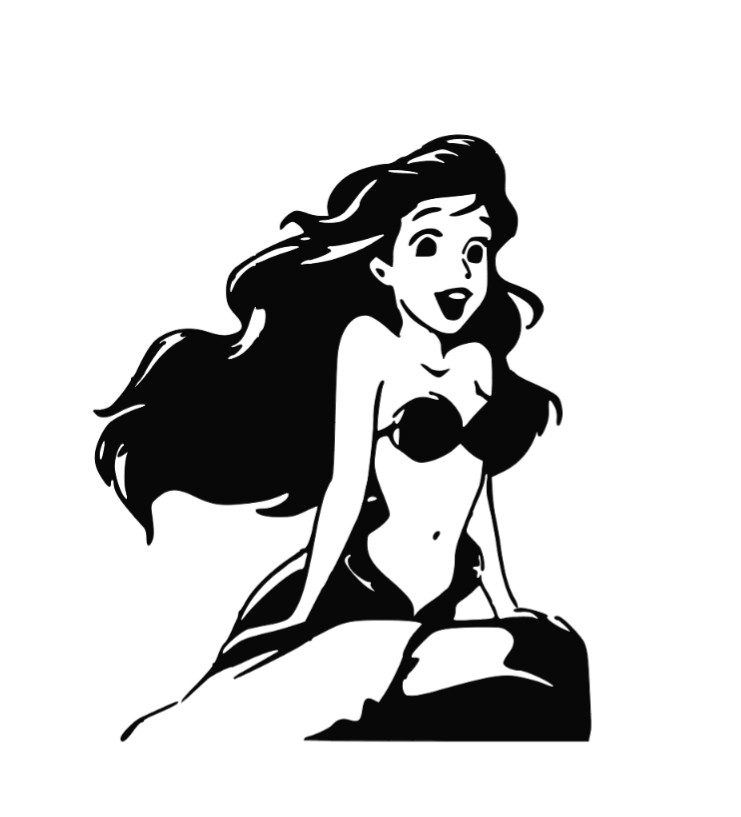 The Little Mermaid Vinyl Decal Sticker -Multiple Colors & Sizes- FREE SHIPPING