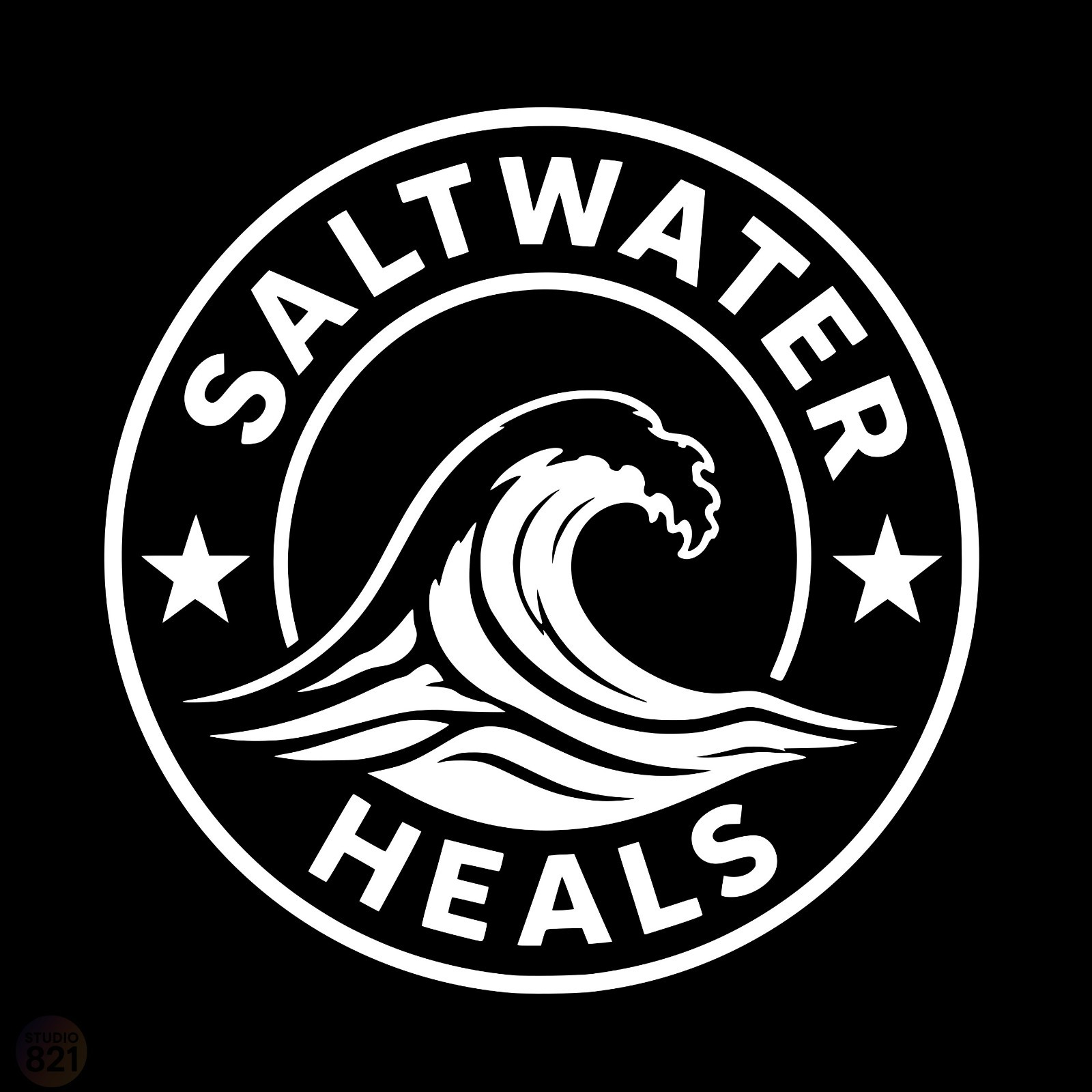 Saltwater Heals Logo Salt Life Vinyl Decal Sticker – watersports boating surfing