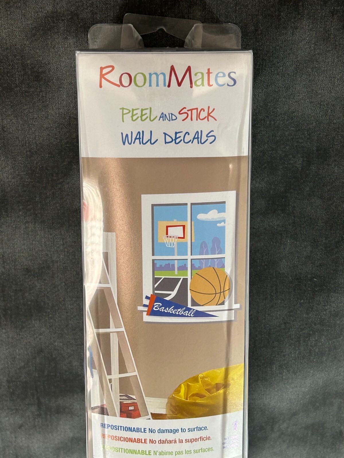 ROOMMATES PEEL AND STICK WALL DECALS BASKETBALL # RMK1712SLM KIDS SPORTS