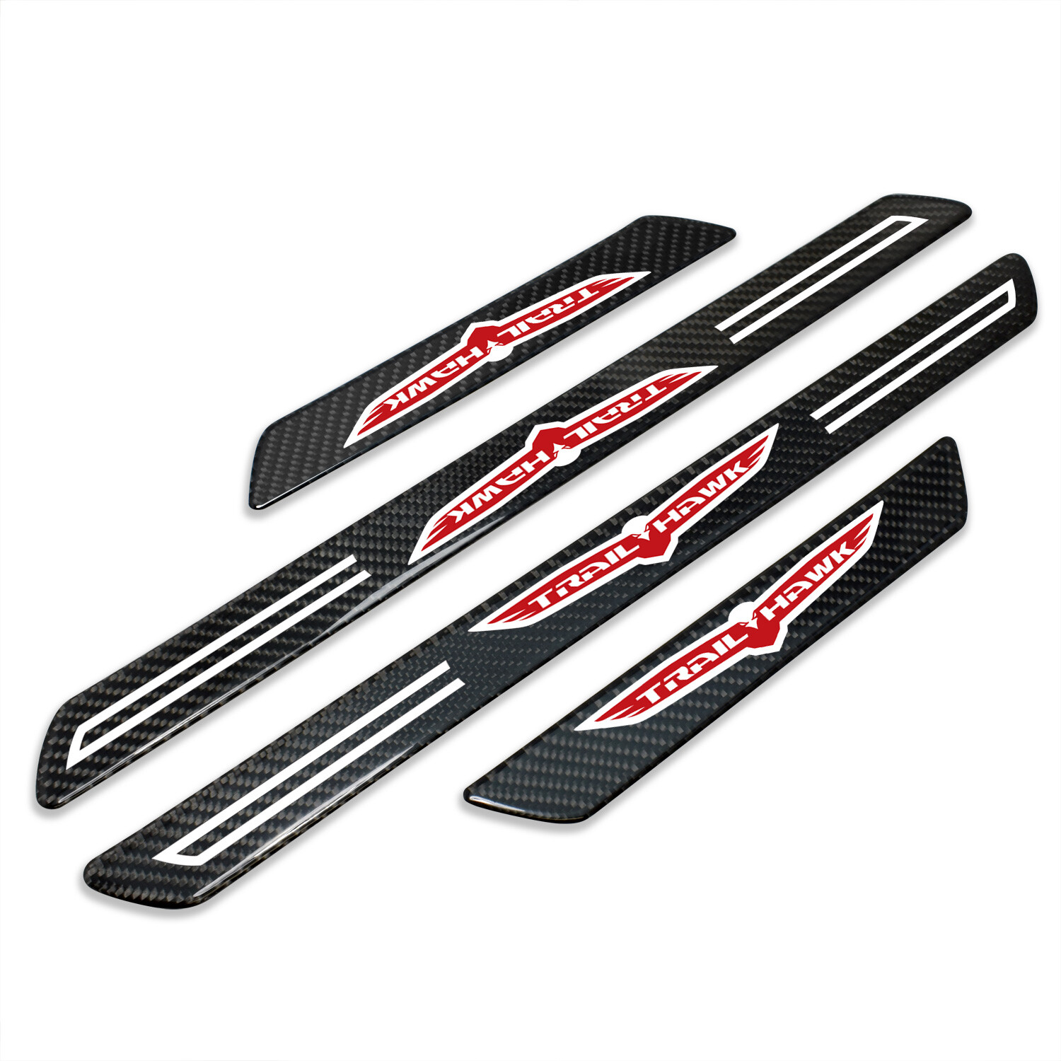 Jeep Trailhawk Real Carbon Fiber 4 Pcs Door Sill Kick Plates