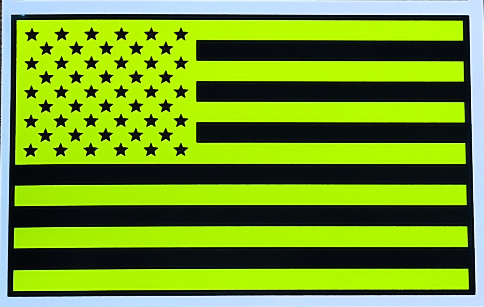REFLECTIVE Fluorescent AMERICAN FLAG Car DECAL fire helmet EMS Multiple Sizes