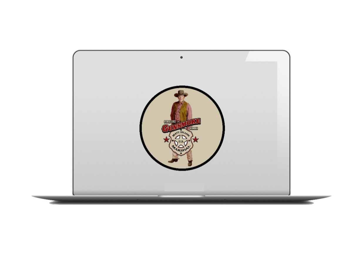 Gunsmoke (Matt Dillon) – 4" Vinyl Decal Sticker Handmade Cooler Laptop Vehicle