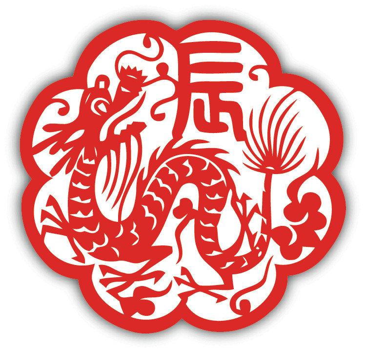 Chinese Zodiac Dragon Sign Car Bumper Sticker Decal "SIZES"