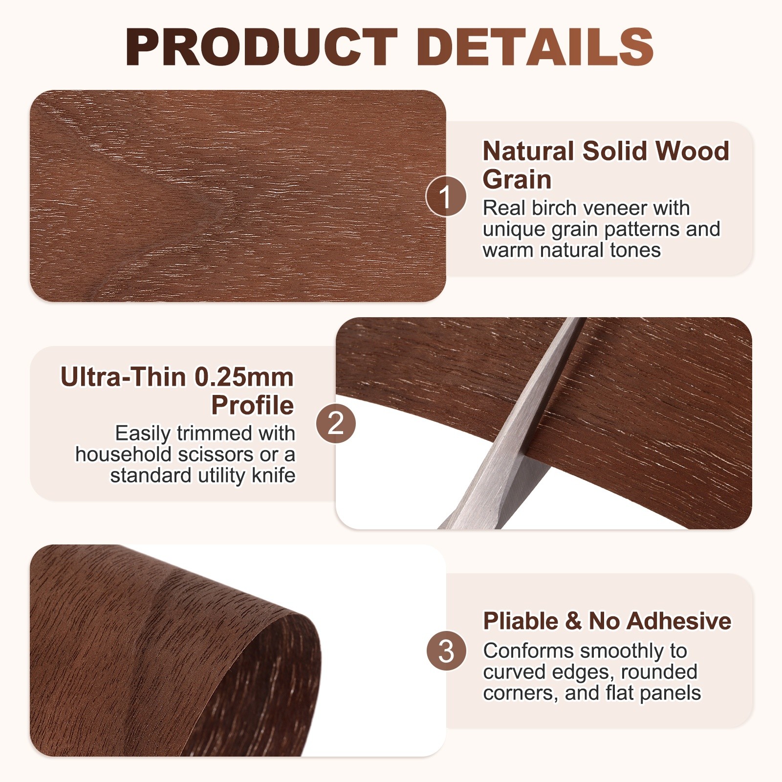 12 Pcs Real Wood Veneer Sheets, 7.9" x 7.9" Laminate Wood Boards (Black Walnut)