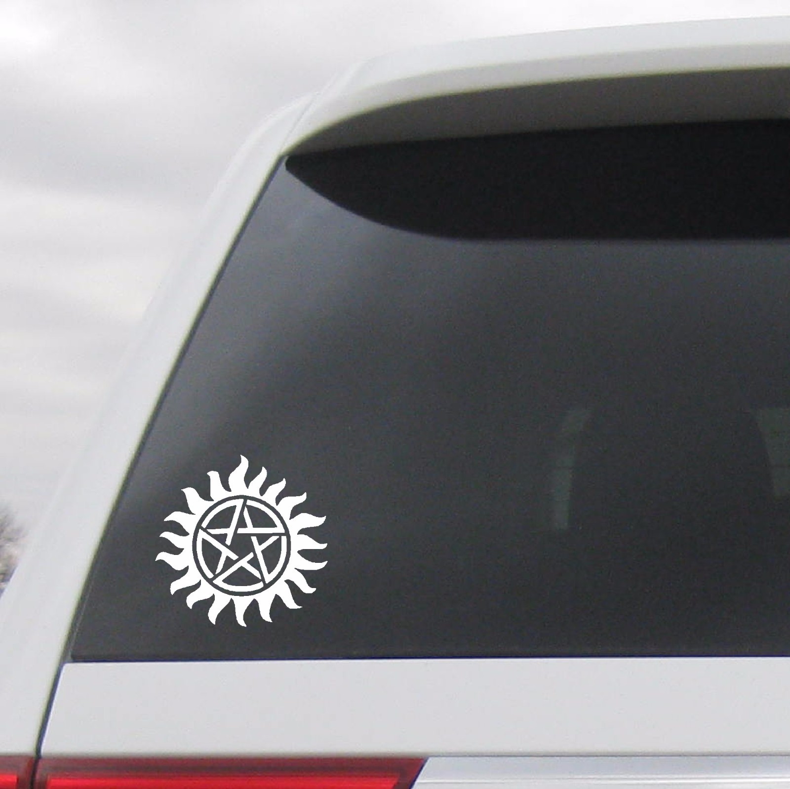 ANTI-POSSESSION DECAL SUPERNATURAL LOGO PENTAGRAM VINYL STICKER, 1 SET OF 2