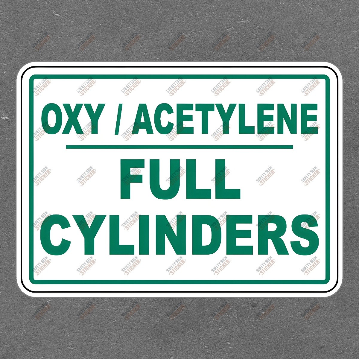 OXY / ACETYLENE FULL CYLINDERS Safety Sign Sticker OSHA Compliant #983434