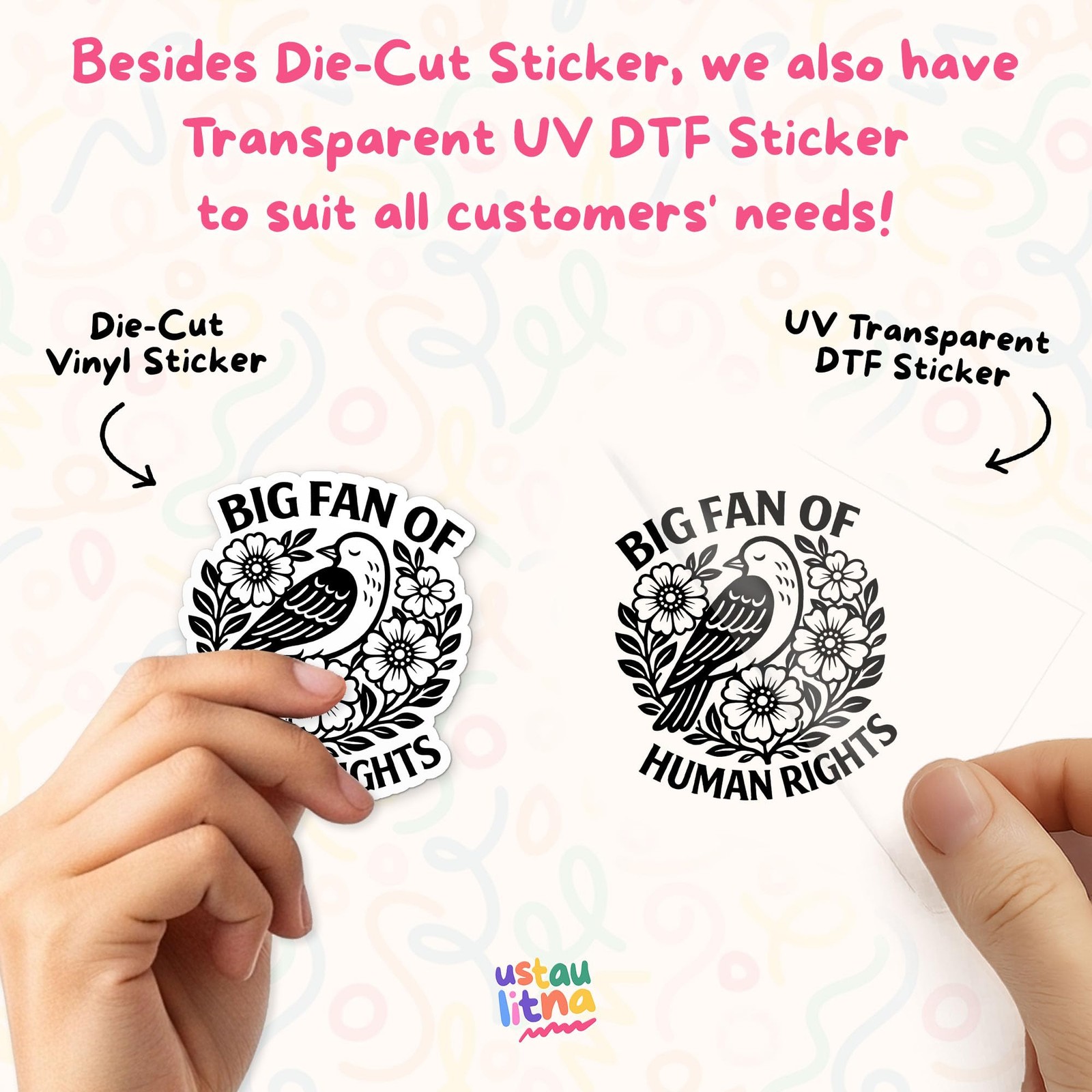 (3Pcs) Big Fan of Human Rights Stickers Immigrants Human Rights | Waterproof …