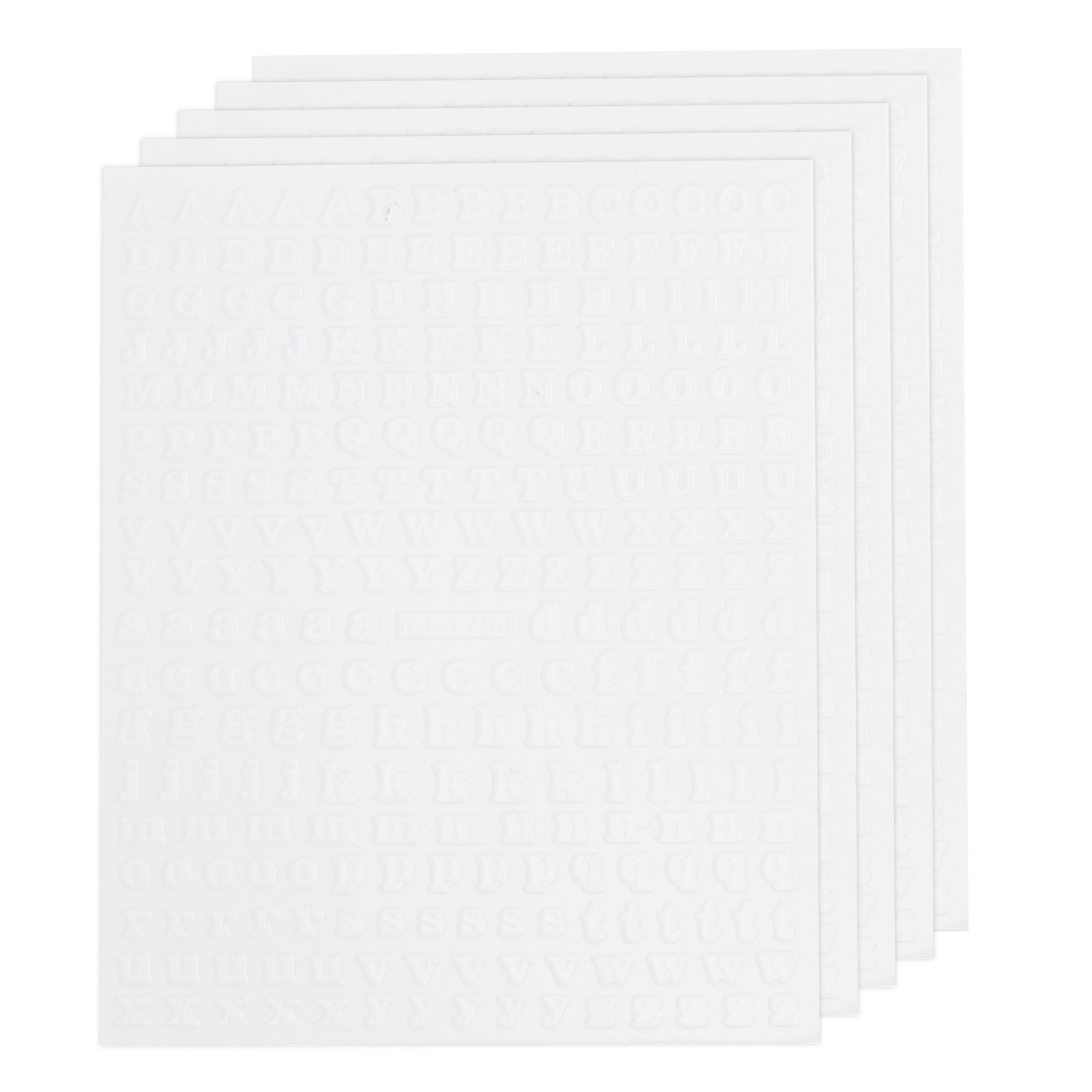 5 Sheets Letter Nail Stickers Self-Adhesive Alphabet Nail Stickers DIY White