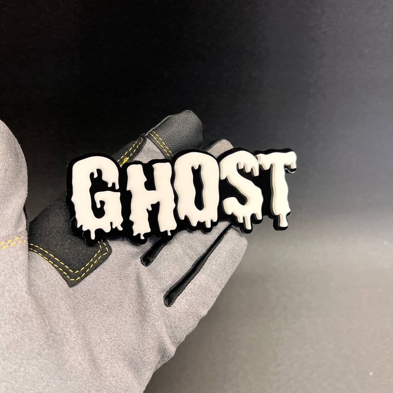 1PC Drip GHOST Custom 3D Text Car Badge Fender Emblem Tailgate Toolbox 3D