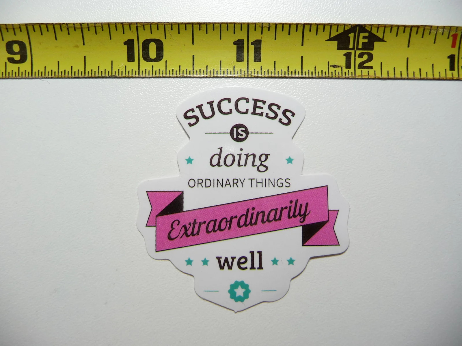 SUCCESS DOING ORDINARY THINGS WELL POSITIVE SMALL STICKER DECAL MOTIVATIONAL