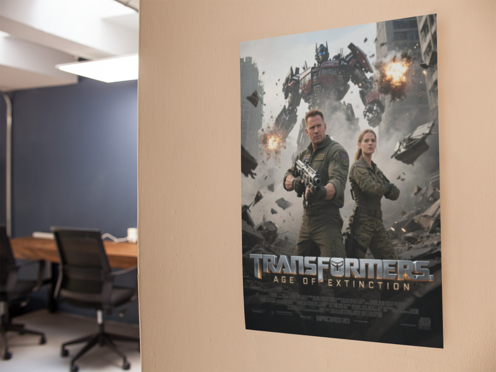 Giant Robot Action Movie Style Wall Vinyl Decal Poster Removable Adhesive