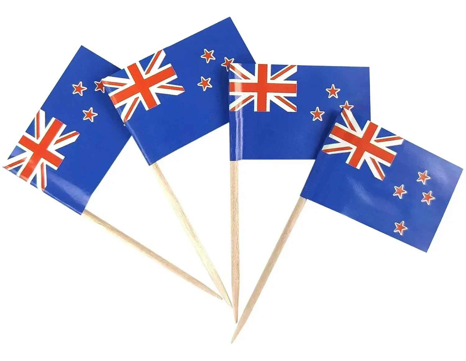 100Pcs Small American Flags Cupcake Toppers Double-sided All Country Stick Flags